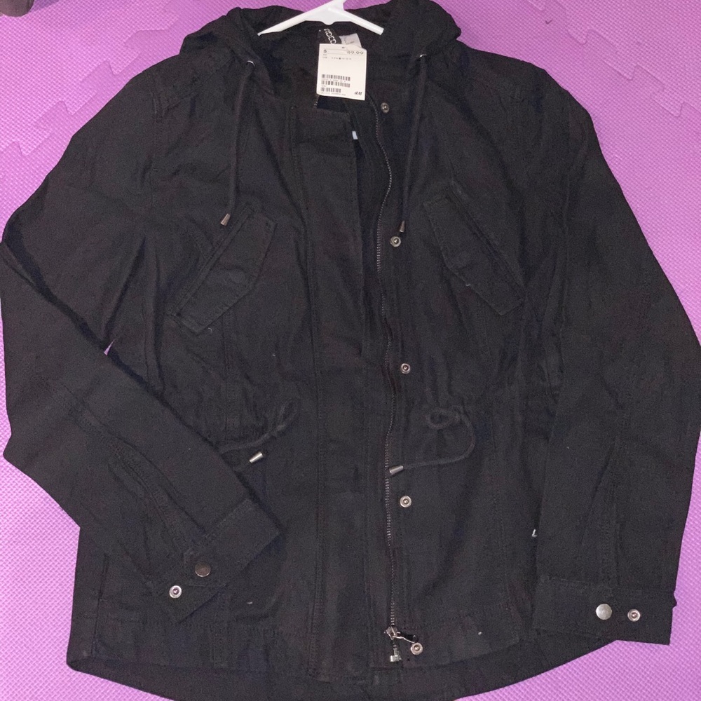 NEW H&M Black Parka Jacket